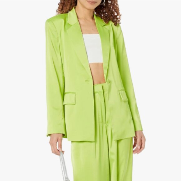 The Drop Women's Zeke Silky Stretch Blazer, Lime Green, Size Small NWT - Picture 2 of 7